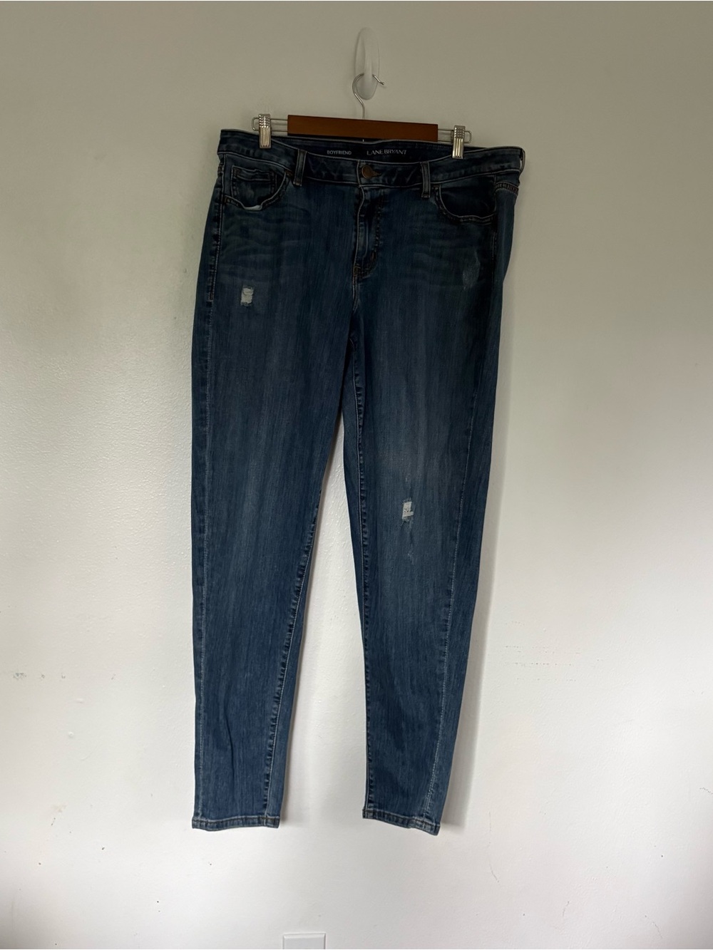 Lane Bryant Boyfriend Medium Wash Blue Distressed Women’s Jeans Size 18